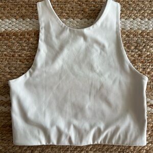 Girlfriend Collective Crop Tank Top White